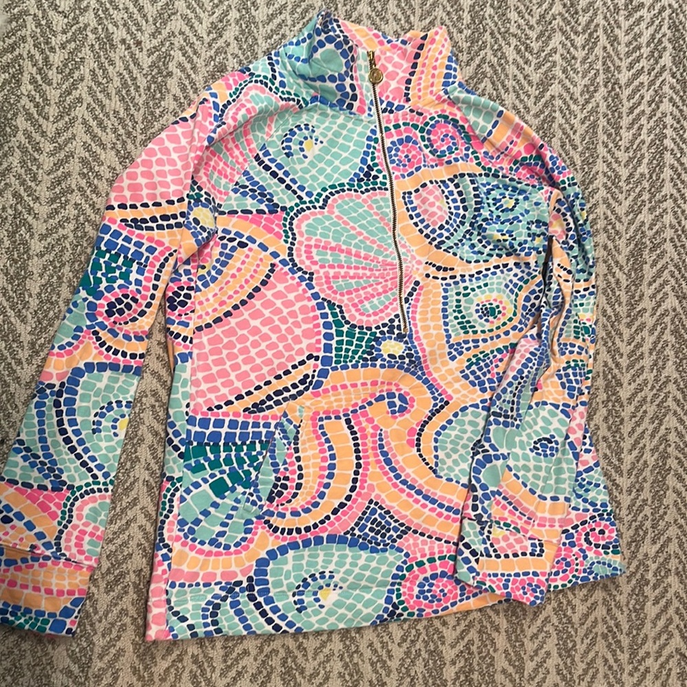 Lilly Pulitzer- half zip popover -M